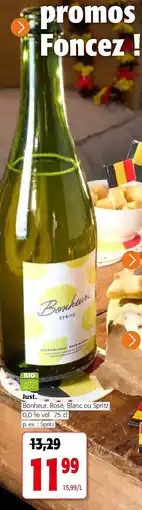 Colruyt Just. Bonheur. Rosé, Blanc ou Spritz 0,0 % vol 75 cl aanbieding