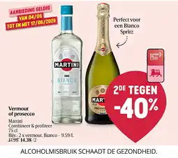 Delhaize Vermout of prosecco aanbieding
