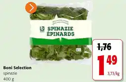 Colruyt Boni Selection spinazie 400 g aanbieding