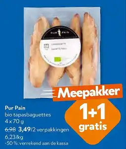 OKay Pur Pain bio tapasbaguettes 4 x 70 g aanbieding