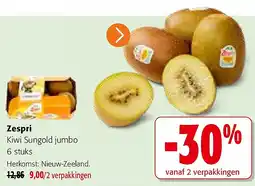Colruyt Zespri Kiwi Sungold jumbo 6 stuks aanbieding