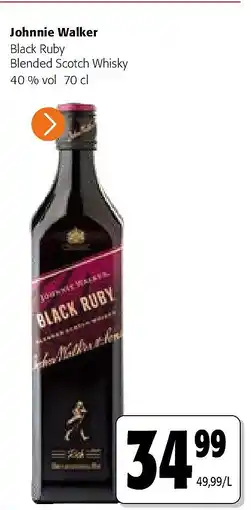 Colruyt Johnnie Walker Black Ruby Blended Scotch Whisky 40 % vol 70 cl aanbieding