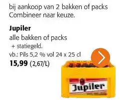 Colruyt Jupiler alle bakken of packs aanbieding