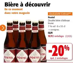 Colruyt Postel Double bière d’abbaye brune 7 % vol 6 x 33 cl aanbieding
