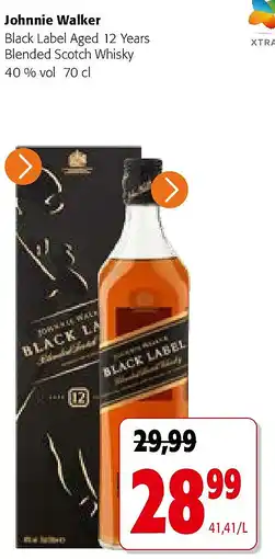 Colruyt Johnnie Walker Black Label Aged 12 Years Blended Scotch Whisky 40 % vol 70 cl aanbieding