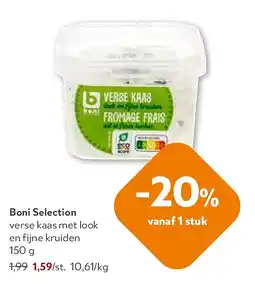 OKay Boni Selection verse kaas met look en fijne kruiden 150 g aanbieding