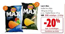 Colruyt Lay’s Max Paprika Flavour 275 g aanbieding