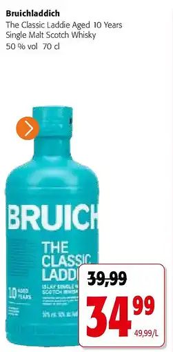 Colruyt Bruichladdich The Classic Laddie Aged 10 Years Single Malt Scotch Whisky 50 % vol 70 cl aanbieding