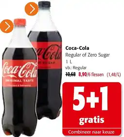 Colruyt Coca-Cola Regular of Zero Sugar 1 L aanbieding