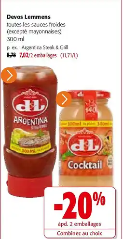 Colruyt Devos Lemmens Argentina Steak & Grill aanbieding