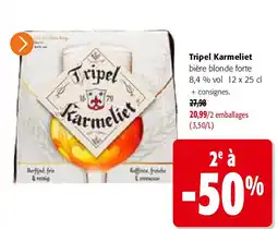 Colruyt Tripel Karmeliet bière blonde forte 8,4 % vol 12 x 25 cl aanbieding