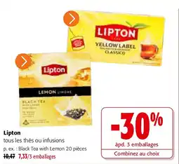 Colruyt Lipton Black Tea with Lemon 20 pièces aanbieding