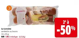 Colruyt La Lorraine sandwichs au beurre 10 x 45 g aanbieding