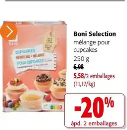 Colruyt Boni Selection mélange pour cupcakes 250 g aanbieding