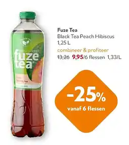 OKay Fuze Tea Black Tea Peach Hibiscus 1,25 L aanbieding