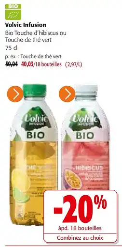 Colruyt Volvic Infusion Touche de thé vert aanbieding