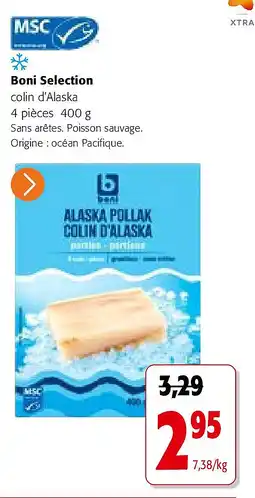 Colruyt Boni Selection colin d’Alaska 4 pièces 400 g aanbieding