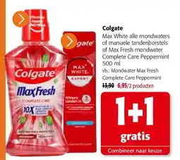 Colruyt Colgate Mondwater Max Fresh Complete Care Peppermint aanbieding