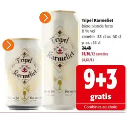 Colruyt Tripel Karmeliet 33 cl aanbieding