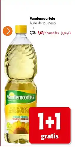 Colruyt Vandemoortele huile de tournesol 1 L aanbieding