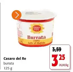 Colruyt Casaro del Re burrata 125 g aanbieding