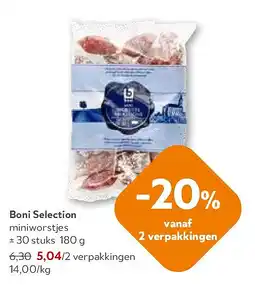 OKay Boni Selection miniworstjes ± 30 stuks 180 g aanbieding
