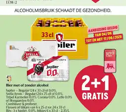 Delhaize Bier met of zonder alcohol aanbieding