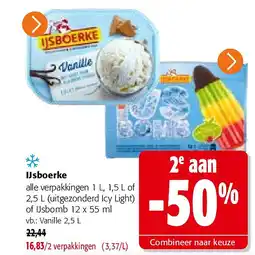 Colruyt IJsboerke alle verpakkingen 1 L aanbieding