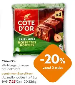 OKay Côte d’Or melk-nootjes 4 x 45 g aanbieding