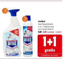 Colruyt Antikal Original spray anti-calcaire 800 ml aanbieding