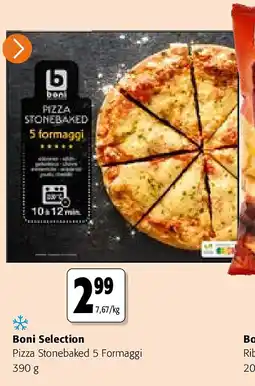 Colruyt Boni Selection Pizza Stonebaked 5 Formaggi 390 g aanbieding