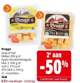 Colruyt Brugge Jong of Oud blokjes 200 g aanbieding