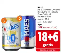 Colruyt Maes Radler Citron aanbieding