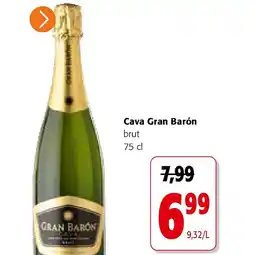 Colruyt Cava Gran Barón brut 75 cl aanbieding