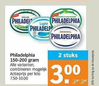 Albert Heijn Philadelphia aanbieding