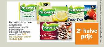 Albert Heijn Pickwick 1 Kopsthee aanbieding