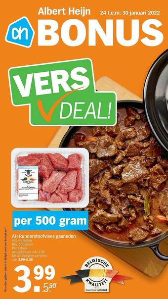 Albert Heijn AH Runderstoofvlees Gesneden aanbieding