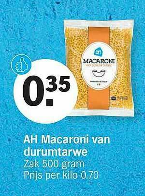 Albert Heijn AH Macaroni Van Durumtarwe aanbieding