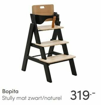 Baby & Tiener Bopita stully mat zwart-naturel aanbieding