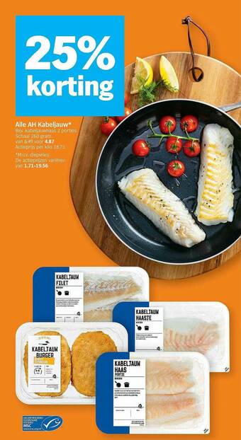 Albert Heijn Ah Kabeljauw aanbieding