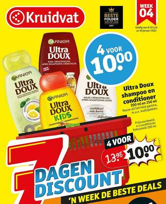 Kruidvat Ultra Doux Shampoo En Conditioner aanbieding