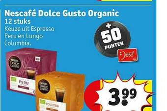 Kruidvat Nescafé Dolce Gusto Organic aanbieding