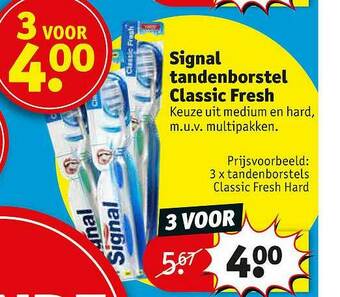 Kruidvat Signal Tandenborstel Classic Fresh aanbieding
