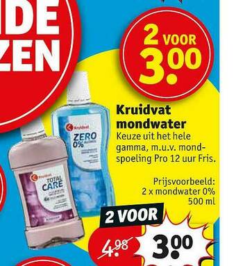 Kruidvat Kruidvat Mondwater aanbieding