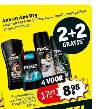 Kruidvat Axe En Axe Dry aanbieding