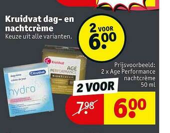 Kruidvat Kruidvat Dag En Nachtcrème aanbieding
