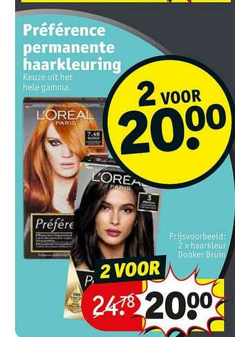 Kruidvat Préférence Permanente Haarkleuring aanbieding