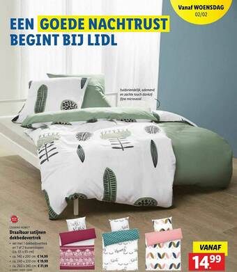 Lidl Livarno Home Draaibaar Satijnen Dekbedovertrek aanbieding