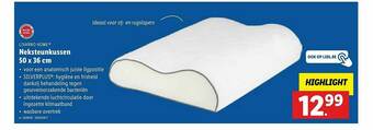 Lidl Livarno Home Neksteunkussen 50 X 36 Cm aanbieding