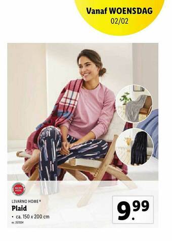 Lidl Livarno Home Plaid aanbieding